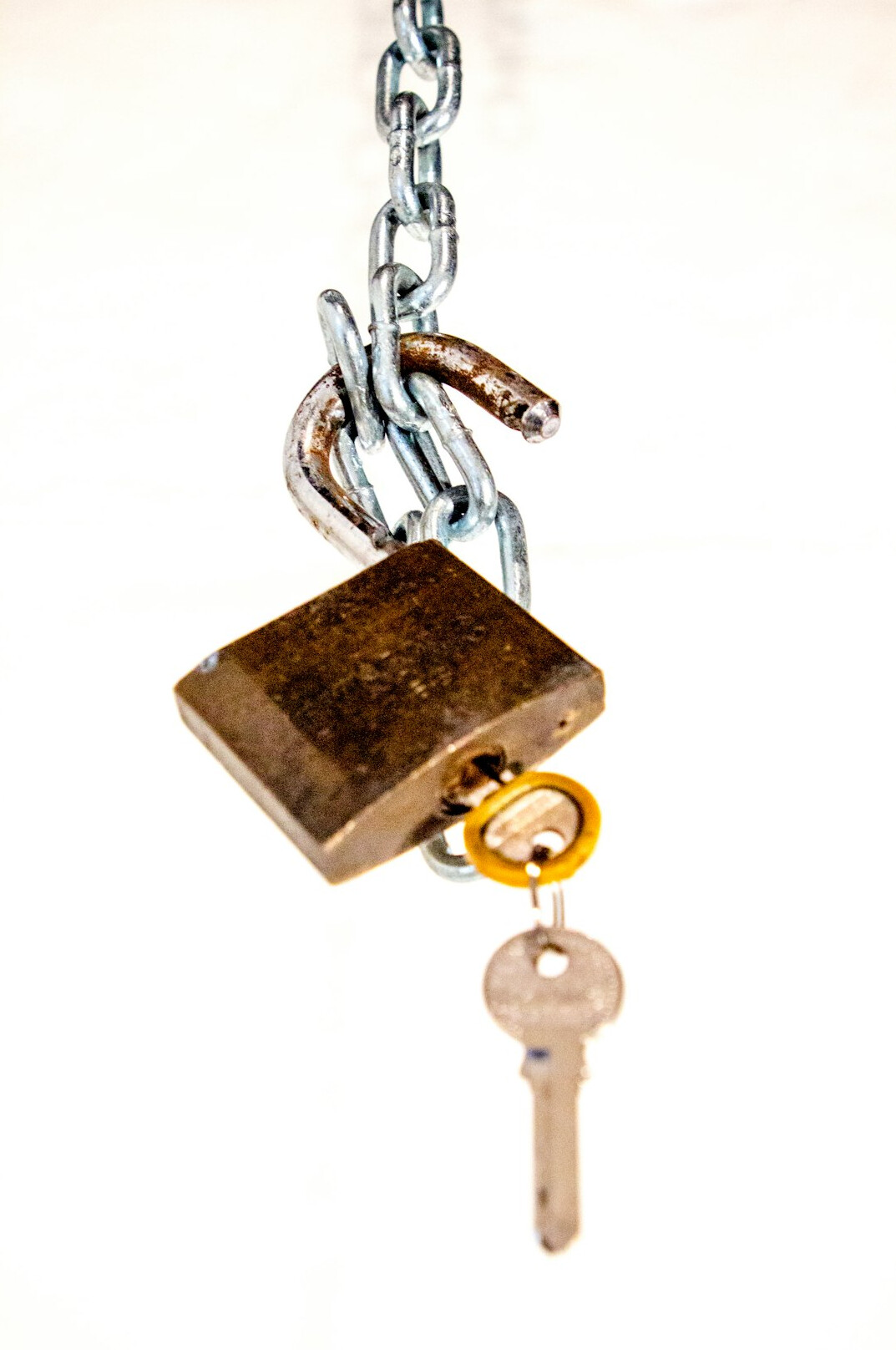 Padlock on a laptop keyboard symbolising secure communication
