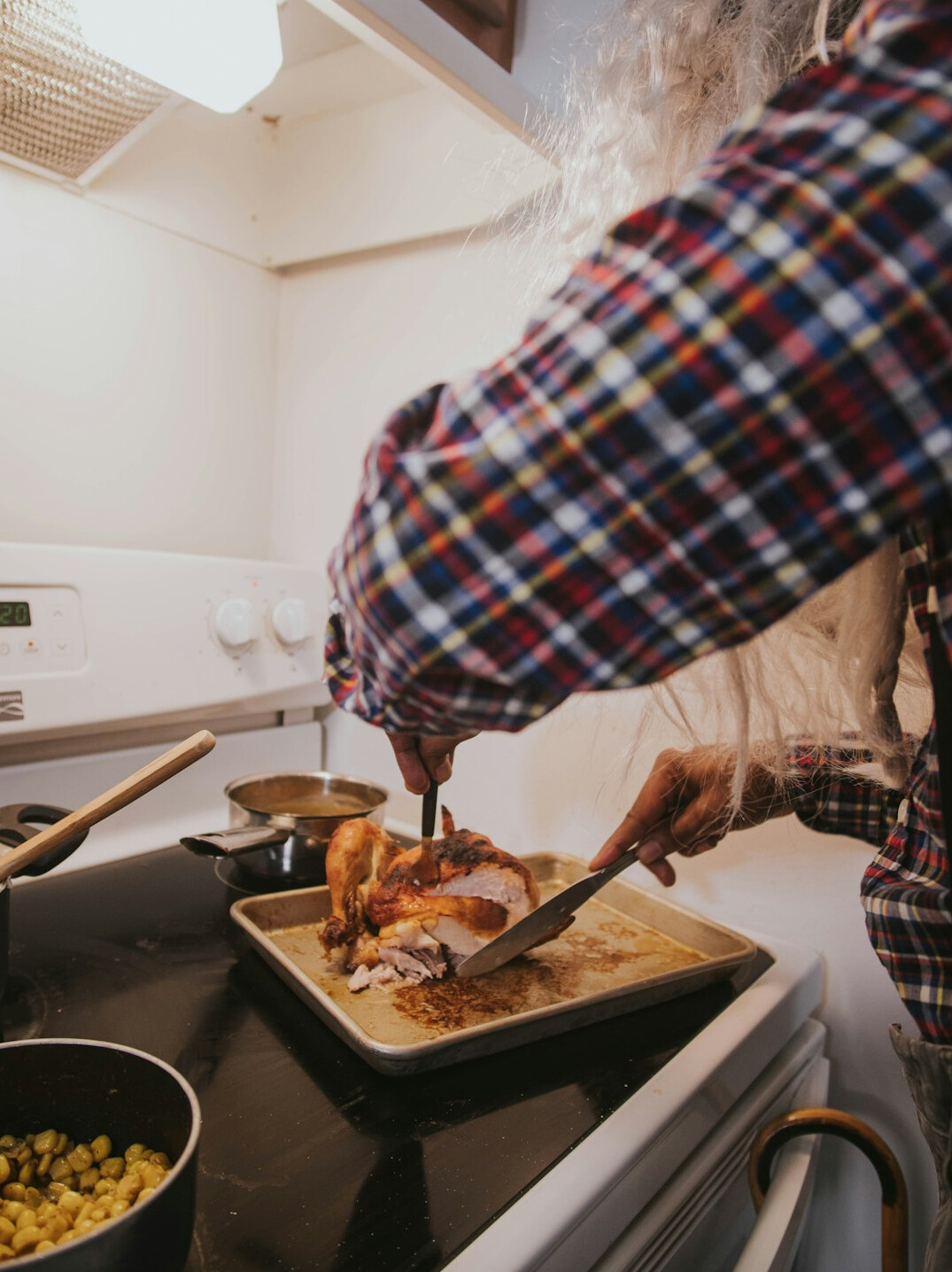 person cooking at home